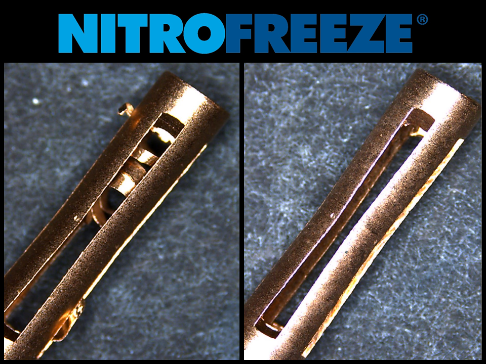 Deburring Metal Parts | Cryogenic Deburring | Phosphor Bronze Electrical Contact